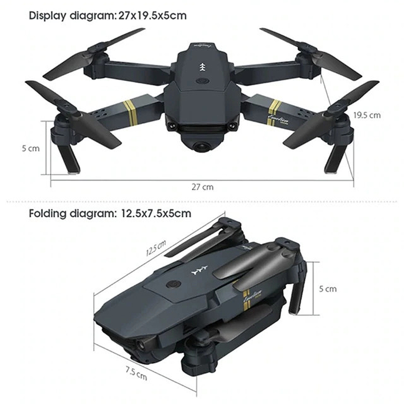 Αναδιπλούμενο Μικρό Drone Κιτ Με Τηλεχειριστήριο 4 Καναλιών, 1080p, Με App, Γυροσκόπιο 6 αξόνων, SKY-97 Foldable Mini Drone Set